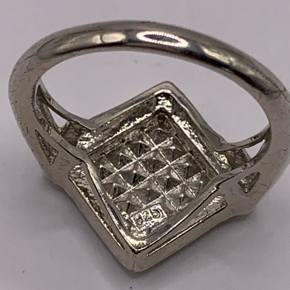 Multicolor Rainbow Gemstone Silver Ring, Size 8.5 - image 4